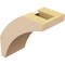 Ekena Millwork 3-inch W x 6-inch D x 6-inch H Thorton Rough Cedar Woodgrain TimberThane Knee Brace, Primed BRCUR03X06X06THRRCPR - alternate 2
